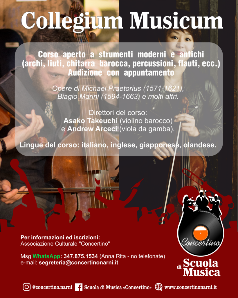 collegium musicum, corso di orchestra rinascimentale e barocca