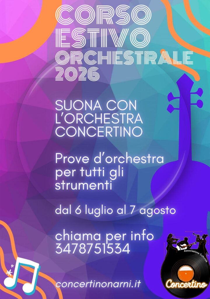 corso estivo orchestrale Narni 2026